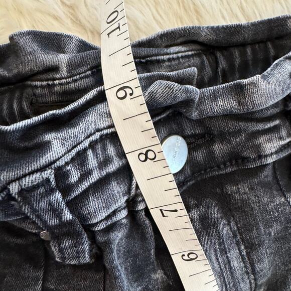 Joe's Jeans Acid Wash High Waist Denim Ruffle Paperbag Shorts 10 - Picture 10 of 12